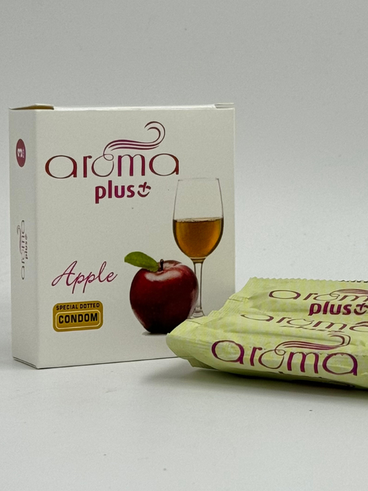 Aroma Plus Condom Apple Flavor - 3 Special Dotted Condoms