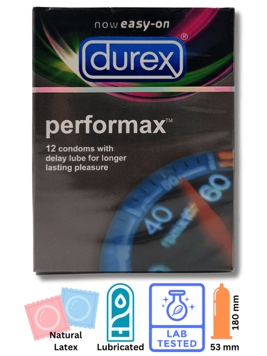 Durex Lubricated Condoms Performax - 12 Delay Condoms
