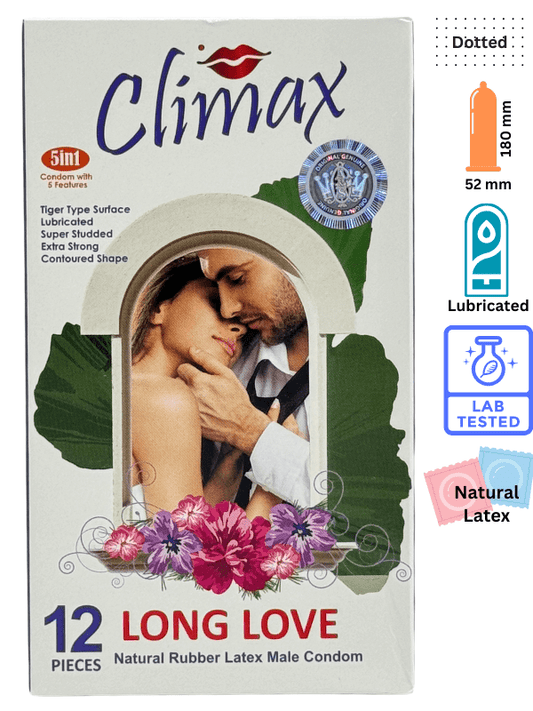 Climax Condoms - 12 Dotted & Lubricated Condoms