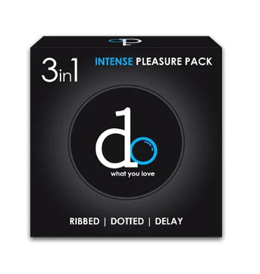 DO 3 in 1 Condoms - 3 Ribbed Dotted Delay Condoms