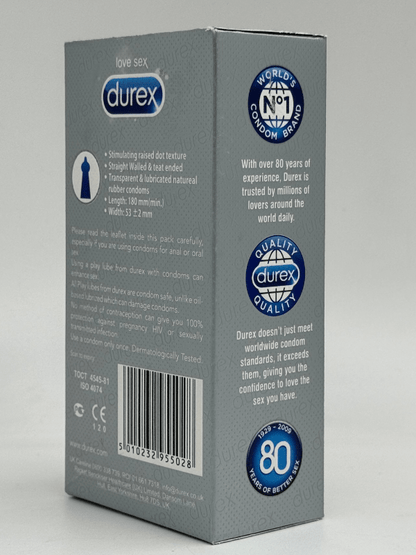 Durex Extended Pleasure Condoms Lubricated - 12 Long Lasting Delay Condoms