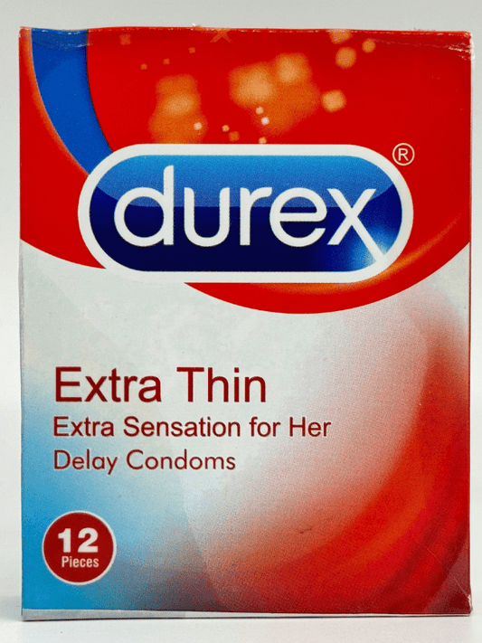 Durex Extra Thin Delay Condoms - 12 Extra Sensation Condoms