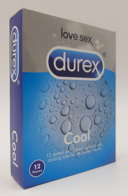 Durex Cool Condoms 12 Pieces - Dotted & Ribbed with Cooling Lube