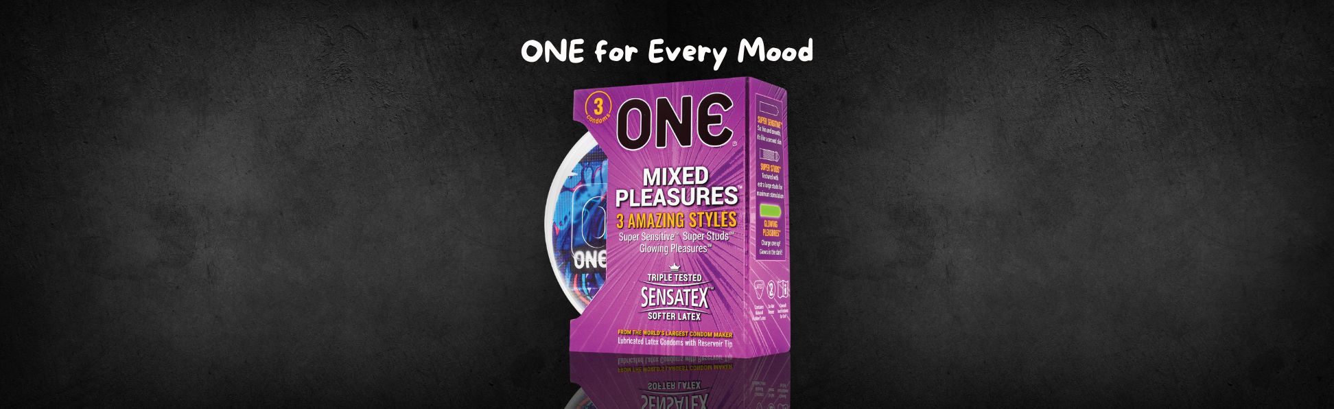 One mixed pleasure condoms pack