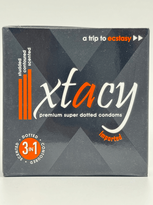 Xtacy Condoms -  3 Premium Super Dotted Condoms