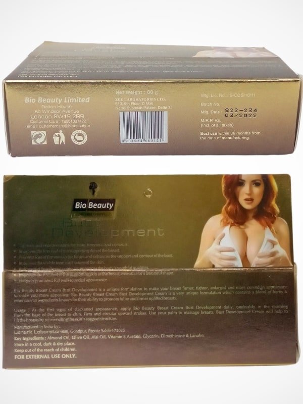 Bio Beauty Breast Cream 60g - 100% Natural Bust Development CreamEnlargement Creamwww.viga.pk