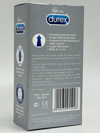 Durex Extended Pleasure Condoms Lubricated - 12 Long Lasting Delay Condoms