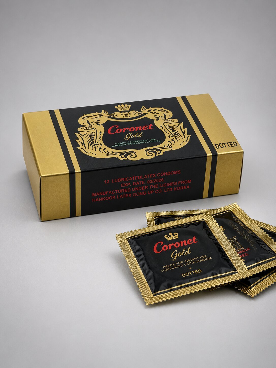 Coronet Gold Condoms – Dotted & Lubricated | Pack of 12Condomswww.viga.pk