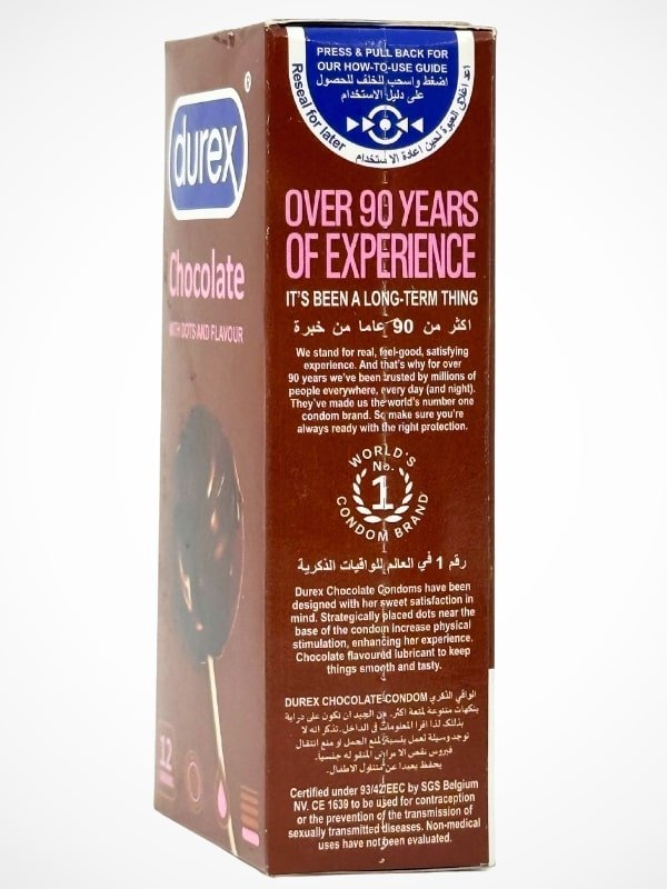 Durex Chocolate Flavor Condoms - 12 Dotted Flavor CondomsCondomswww.viga.pk