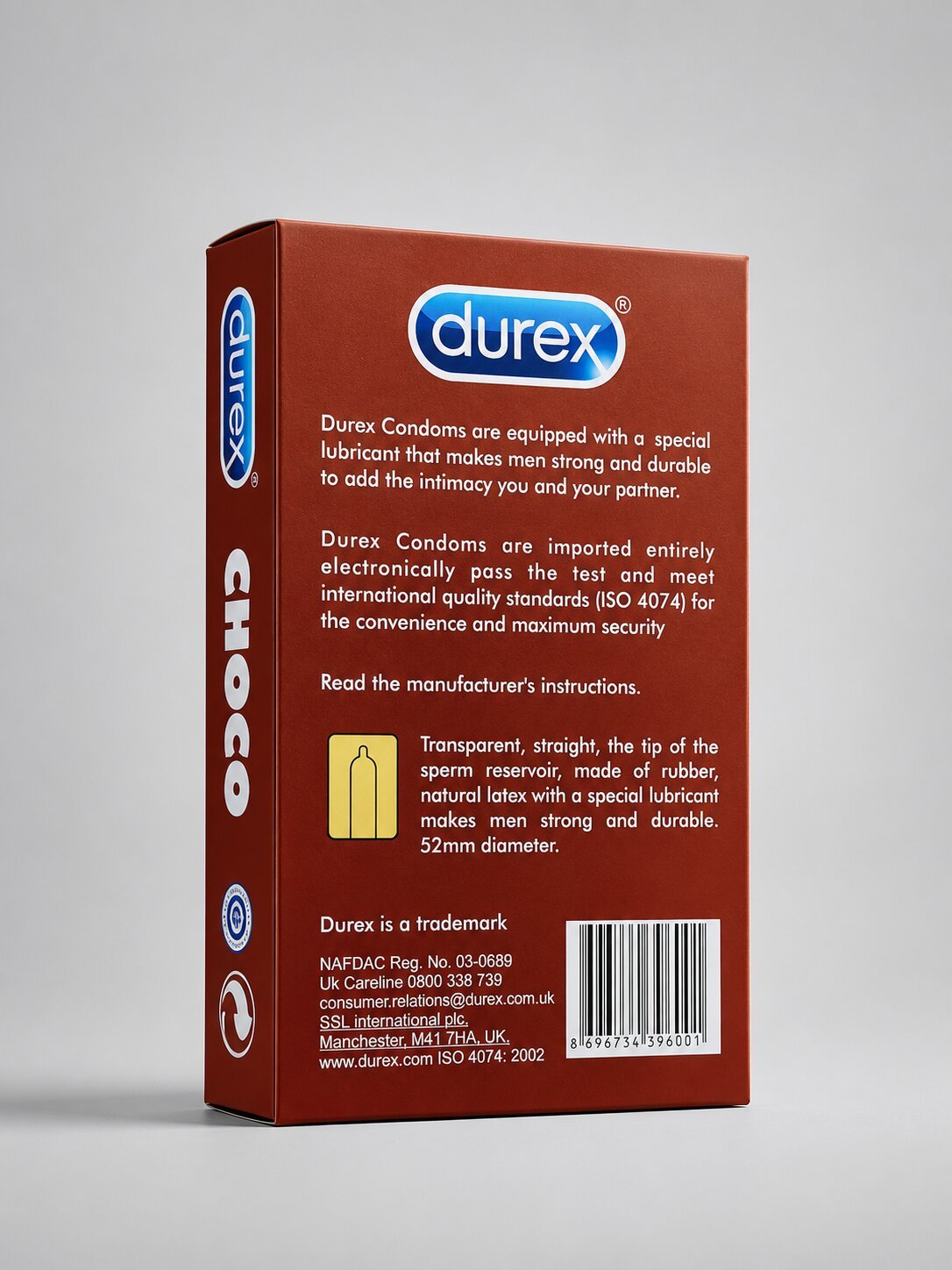 Durex Chocolate Flavoured Condoms – Pack of 12 | Lubricated & Long - LastingCondomswww.viga.pk