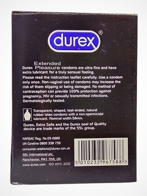 Durex Extended Pleasure Condoms - 12 Enhanced Lubricated CondomsCondomswww.viga.pk