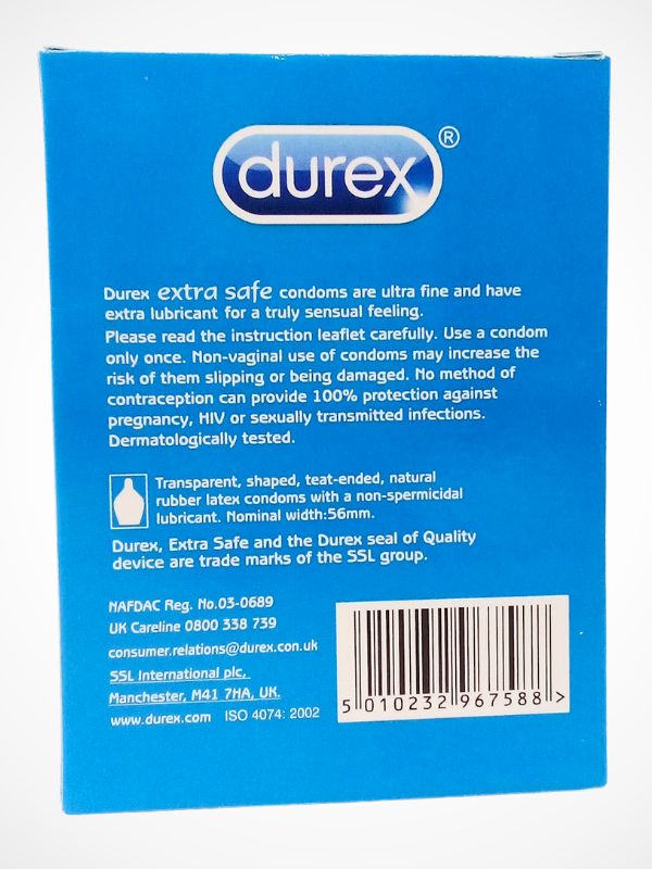 Durex Extra Safe Condoms - 12 Extra Lubricated CondomsCondomswww.viga.pk
