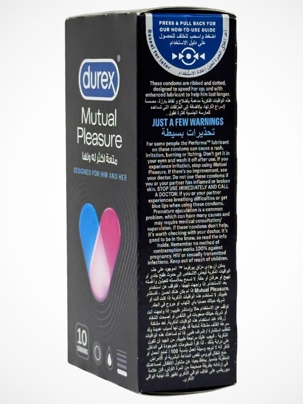 Durex Mutual Pleasure Condoms - 12 Ribbed Dotted Condoms (Imported)Condomswww.viga.pk