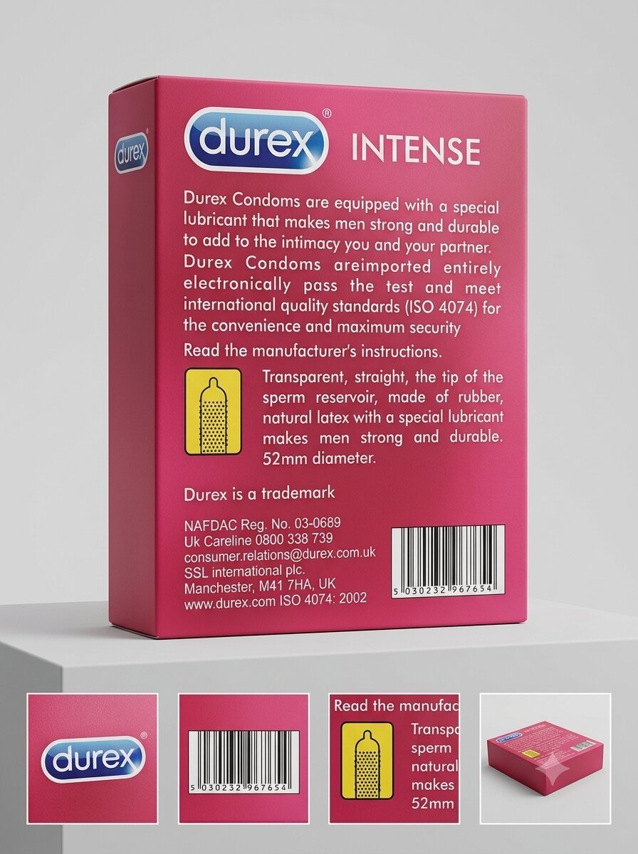 Durex Performax Intense Condoms | Ribbed & Delay Lubricant | Pack of 12Condomswww.viga.pk