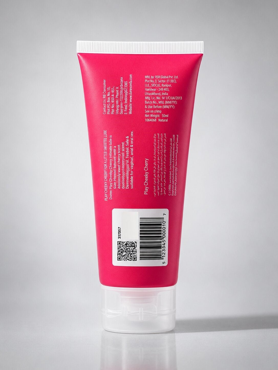 Durex Play Cheeky Cherry Lubricant 50ml – Flavoured Water-Based LubeLubricantwww.viga.pk
