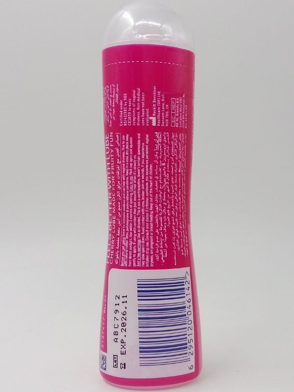 Durex Very Cherry 50ml lubricant packaging - cherry-flavored water-based intimate gel for enhanced pleasure