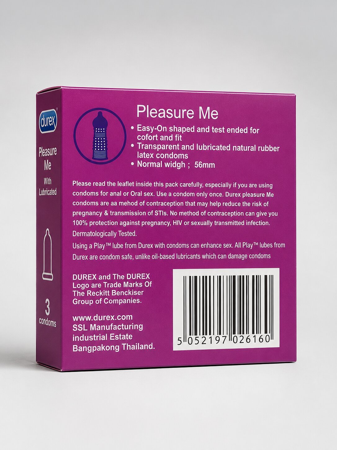 Durex Pleasure Me Condoms – Dotted & Lubricated for Extra Stimulation (3 Pack)Condomswww.viga.pk
