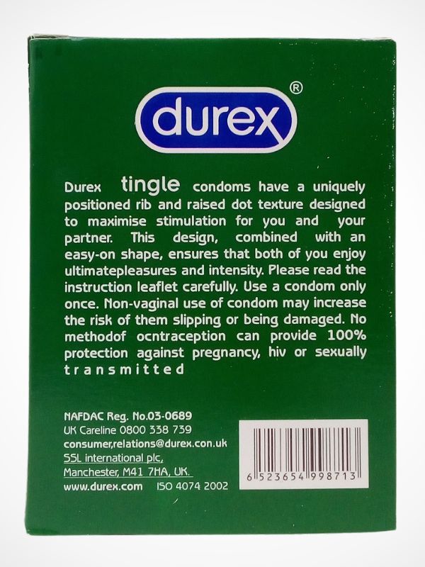 Durex Tingle Condom - 12 CondomsCondomswww.viga.pk