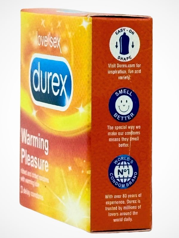 Durex Warming Pleasure Condoms - 3 Dotted Ribbed CondomsCondomswww.viga.pk