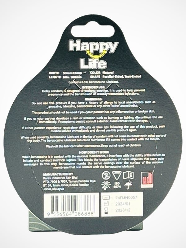 Happy Life Delay Condom - 3 Intense Delay Climax CondomsCondomswww.viga.pk