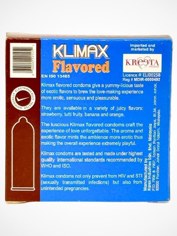 Klimax Flavored Condom - 2 Tutti Frutti CondomsCondomswww.viga.pk