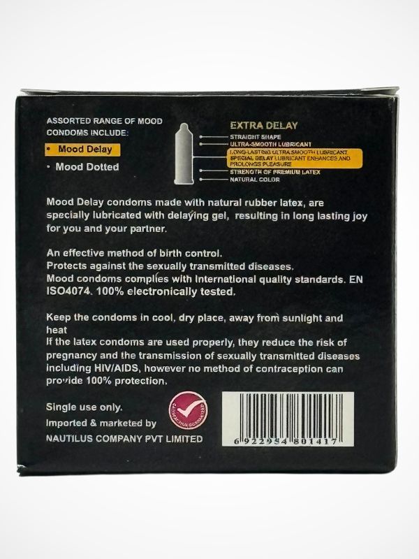 Mood Delay Condoms - 3 Ultra Thin Super Strong CondomsCondomswww.viga.pk