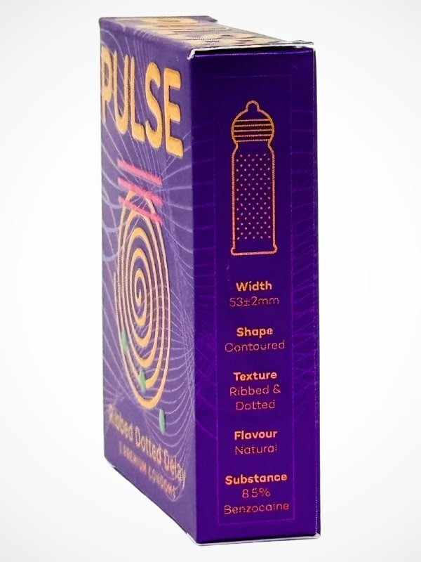 Pulse Condoms - 3 Ribbed Dotted Delay CondomsCondomswww.viga.pk