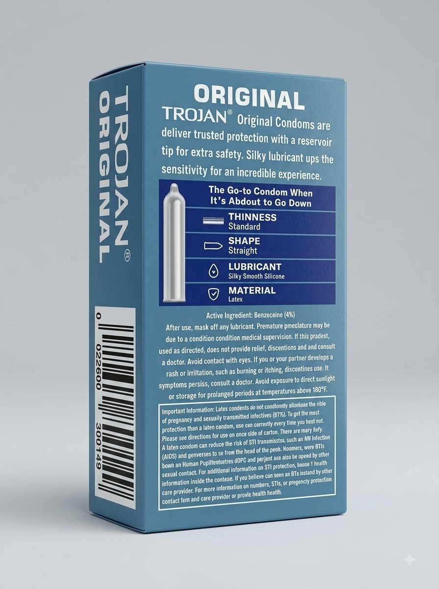 Trojan Original Condoms – 12 Lubricated Latex Condoms for Reliable ProtectionCondomswww.viga.pk