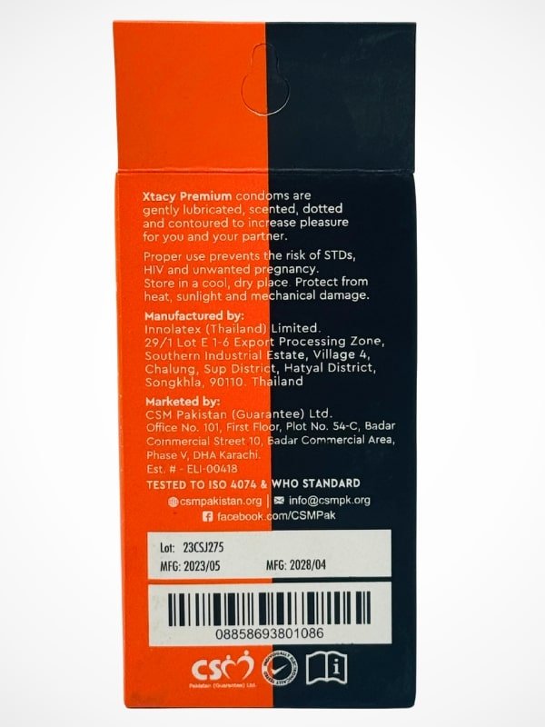 Xtacy Condoms Premium Super Dotted - 6 x 3 Condoms PackCondomswww.viga.pk