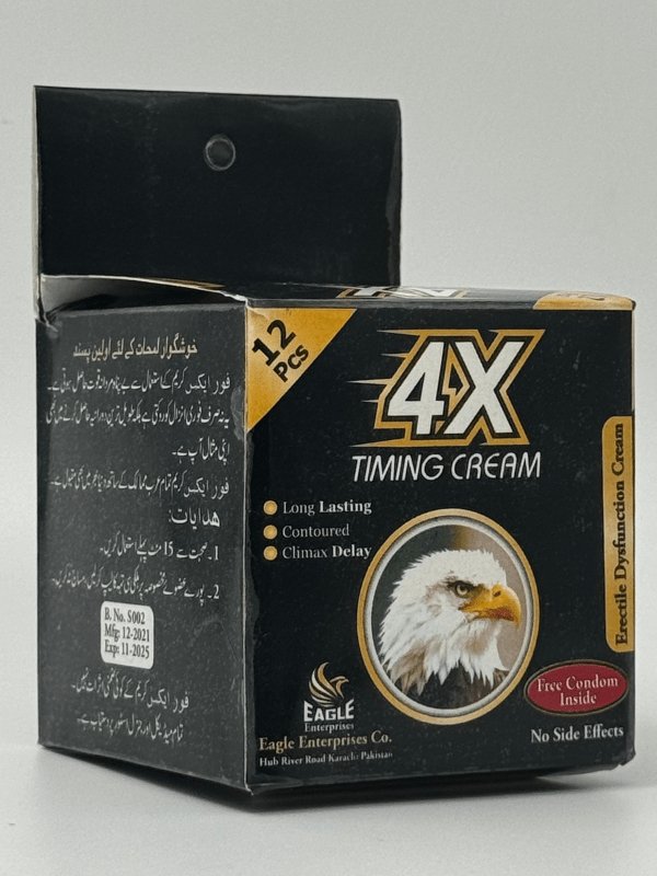 4X Timing Cream - Delay Cream with 12 CondomsMen Delay Creamwww.viga.pk