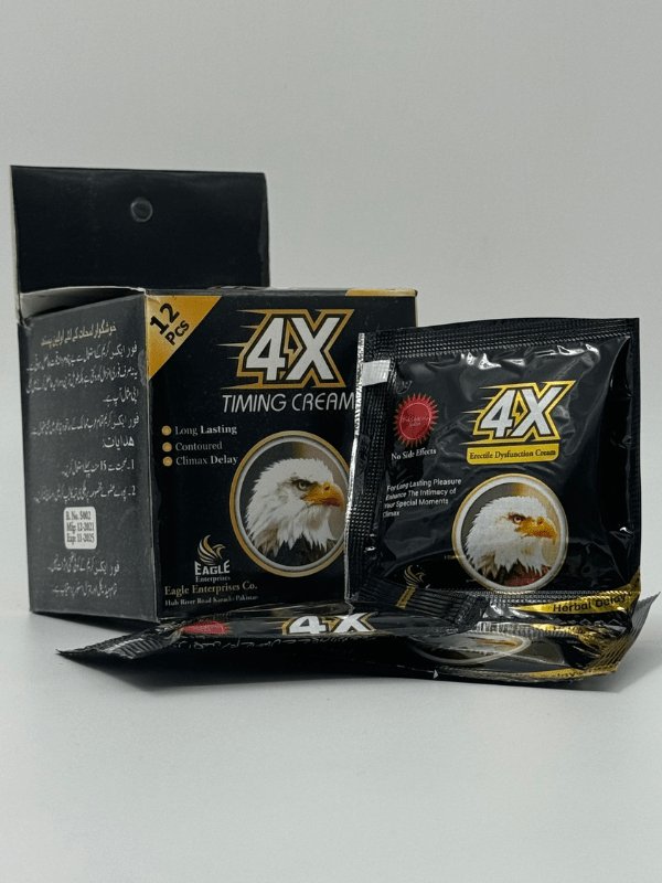 4X Timing Cream - Delay Cream with 12 CondomsMen Delay Creamwww.viga.pk