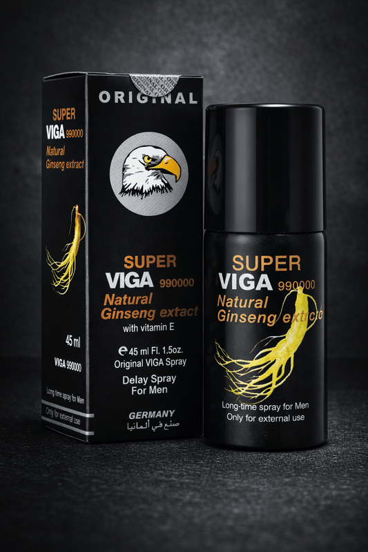 Super Viga 990000 Delay Spray - Ginseng with Vitamin E, 45-60 Min Timing, No Side Effects