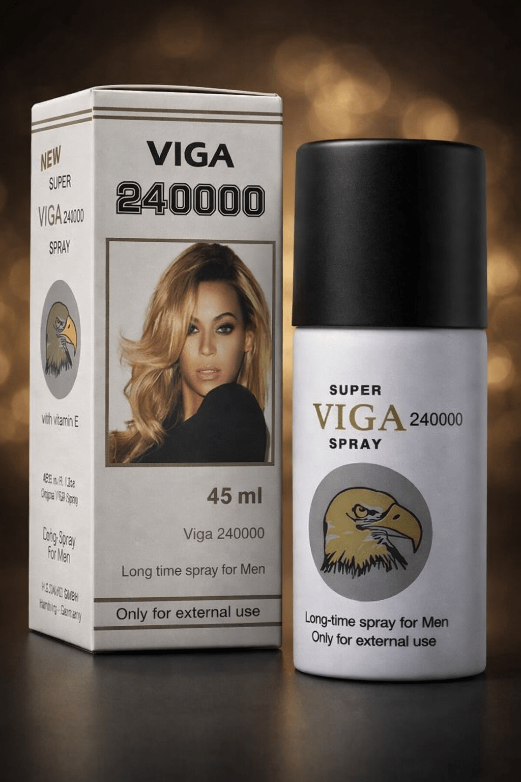 Viga 240000 Delay Spray For Men 45ML – Bottle and Box, Long-Time Spray Made in Germany