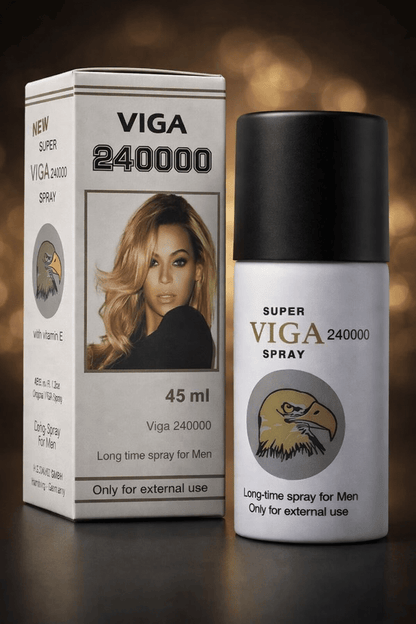 Viga 240000 Delay Spray For Men 45ML – Bottle and Box, Long-Time Spray Made in Germany
