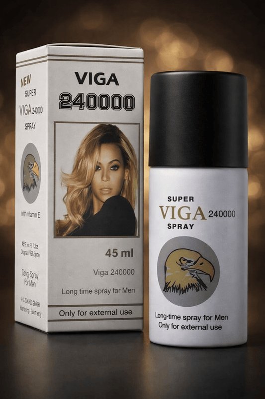 Viga 240000 Delay Spray For Men 45ML – Bottle and Box, Long-Time Spray Made in Germany