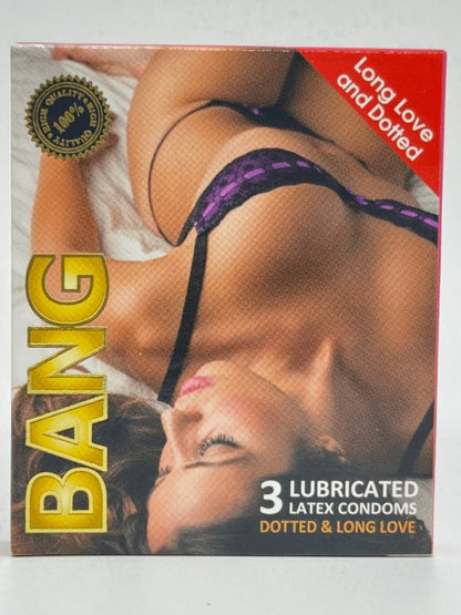 Bang Condoms - 3 Lubricated Dotted CondomsCondomswww.viga.pk