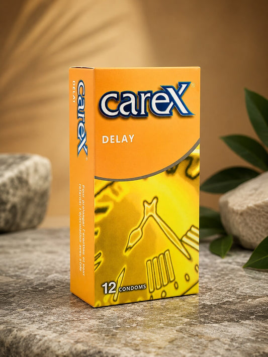 Carex Delay Condoms | 12 Pack | Prolong Pleasure | Natural LatexCondomswww.viga.pk