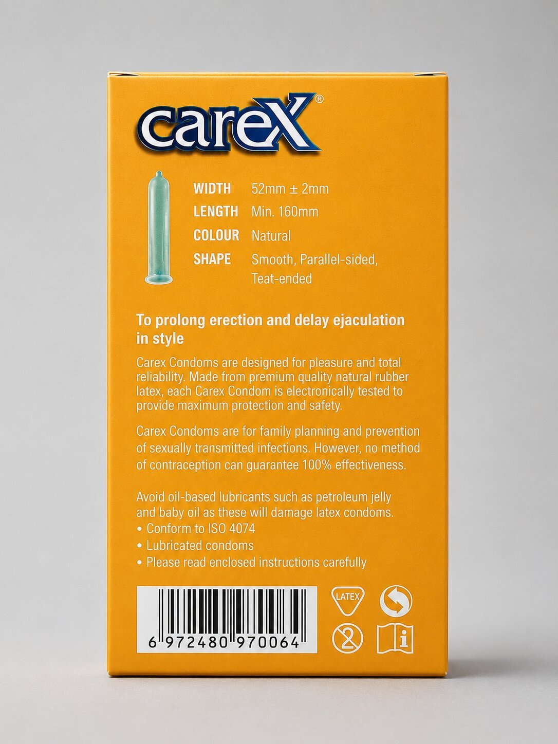 Carex Delay Condoms | 12 Pack | Prolong Pleasure | Natural LatexCondomswww.viga.pk