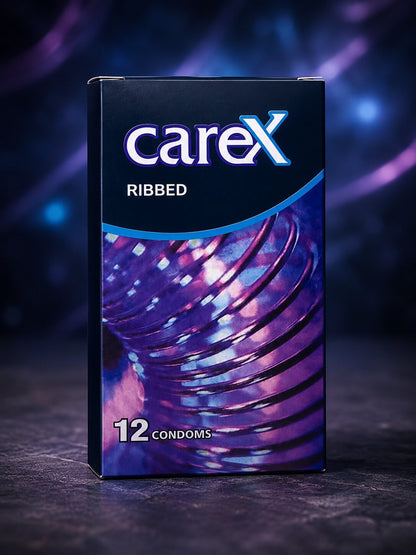 Carex Ribbed Condoms | 12 Pack | Natural Latex | Enhanced PleasureCondomswww.viga.pk