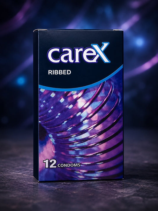 Carex Ribbed Condoms | 12 Pack | Natural Latex | Enhanced PleasureCondomswww.viga.pk