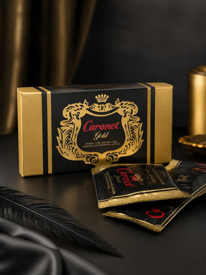 Coronet Gold Condoms – Dotted & Lubricated | Pack of 12Condomswww.viga.pk