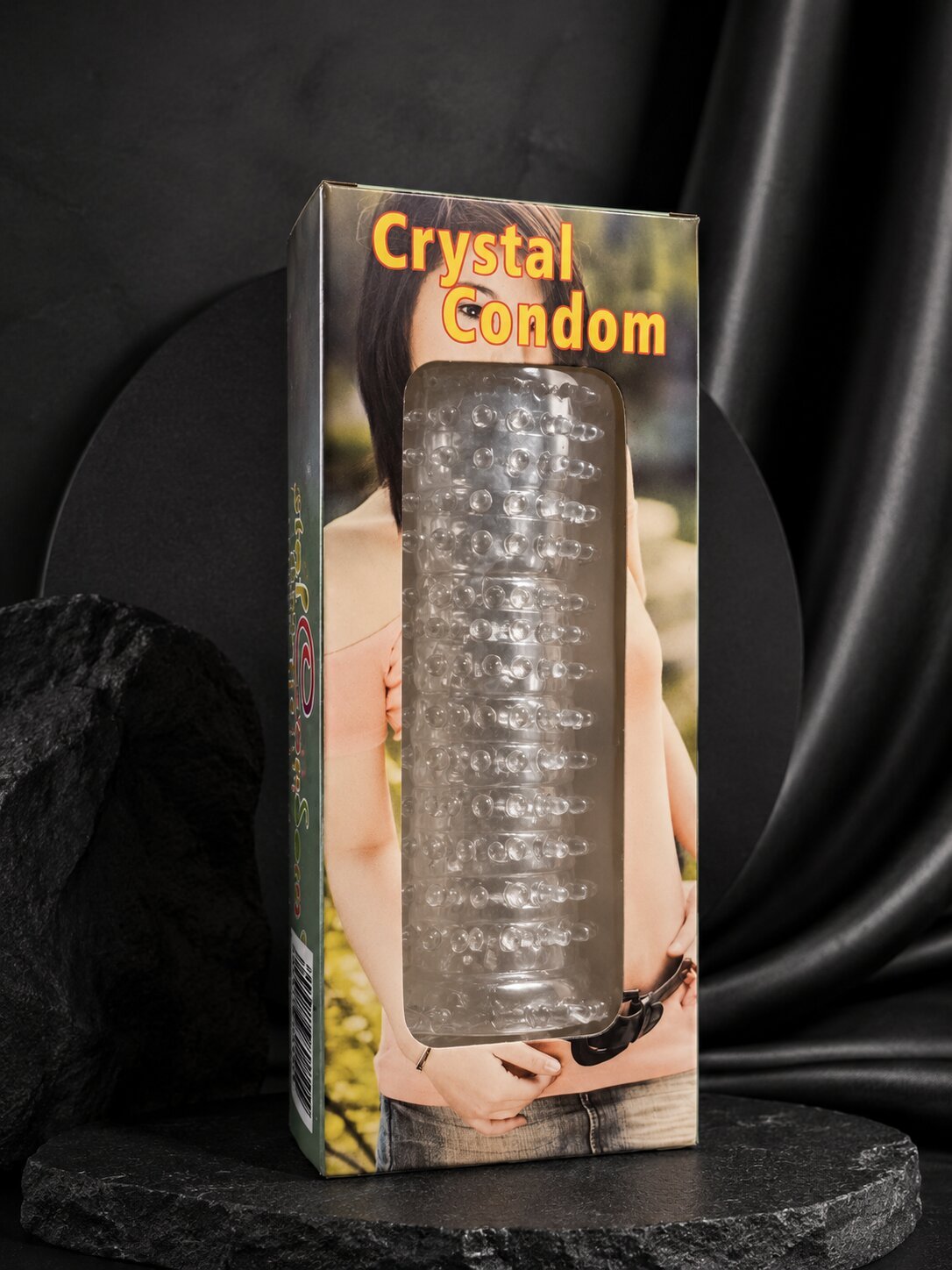 Crystal Silicone Spike Condom | A - Shape Reusable & Washable with LubricantCondomswww.viga.pk