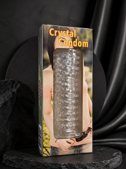 Crystal Silicone Spike Condom | A - Shape Reusable & Washable with LubricantCondomswww.viga.pk