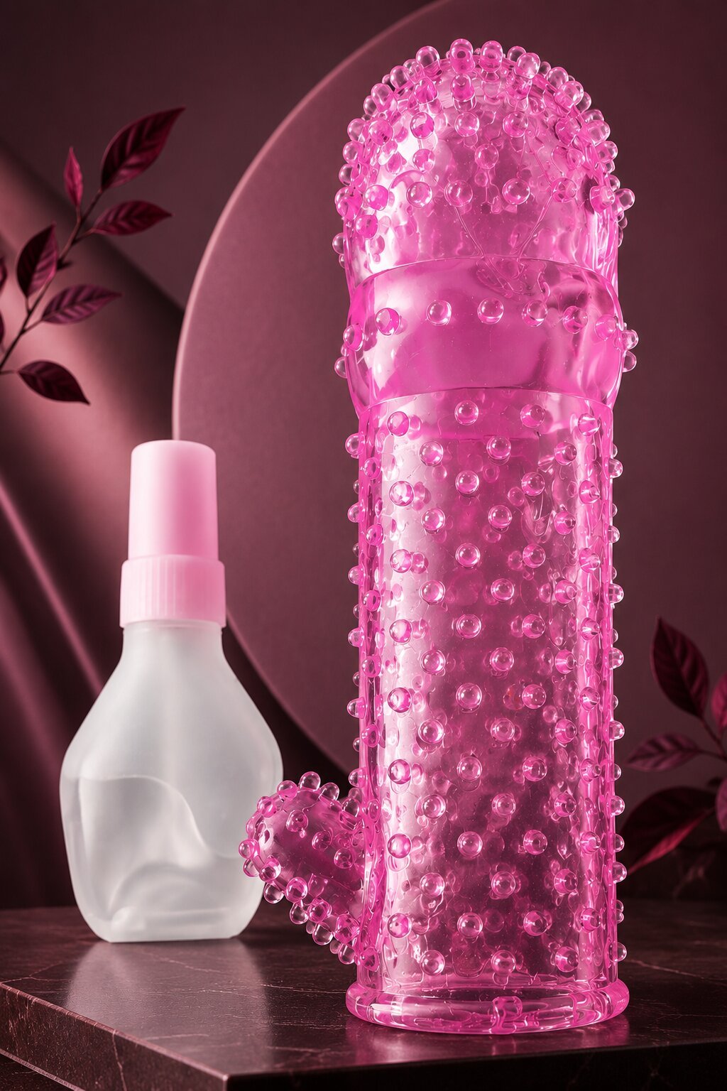 Crystal Silicone Spike Condom | B - Shape Reusable & Washable with LubricantCondomswww.viga.pk