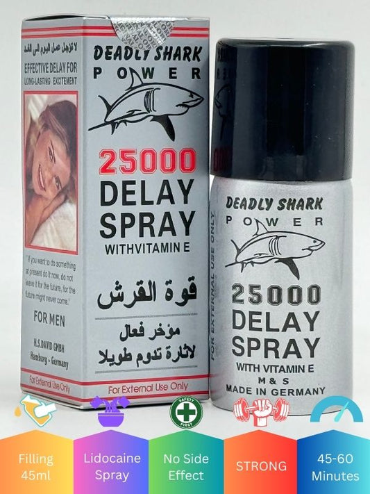 Deadly Shark 25000 Delay Spray - Long Lasting ExcitementMen Delay Spraywww.viga.pk