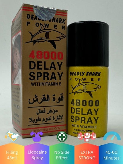 Deadly Shark 48000 Delay Spray - Lidocaine Delay SprayMen Delay Spraywww.viga.pk