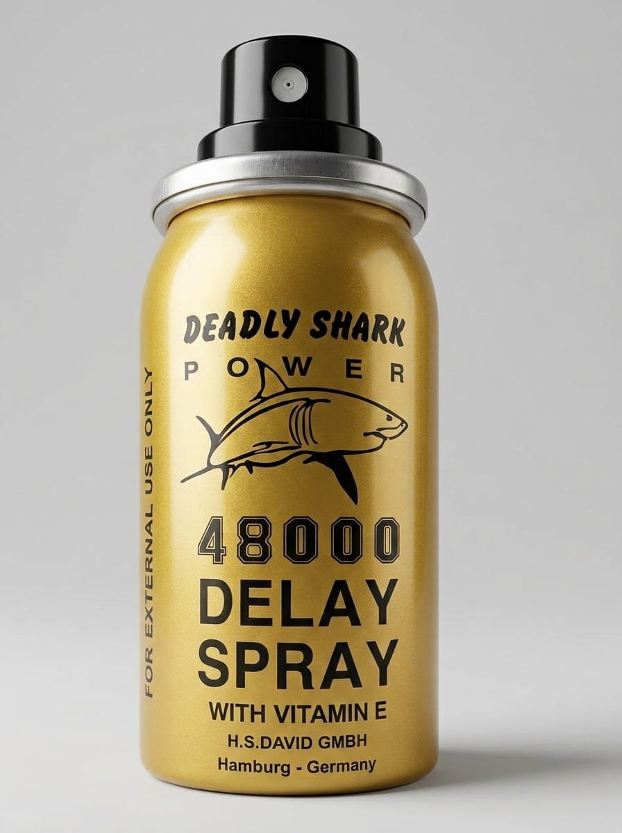 Deadly Shark 48000 Delay Spray | Lidocaine Spray for Men | Last 45–60 MinMen Delay Spraywww.viga.pk