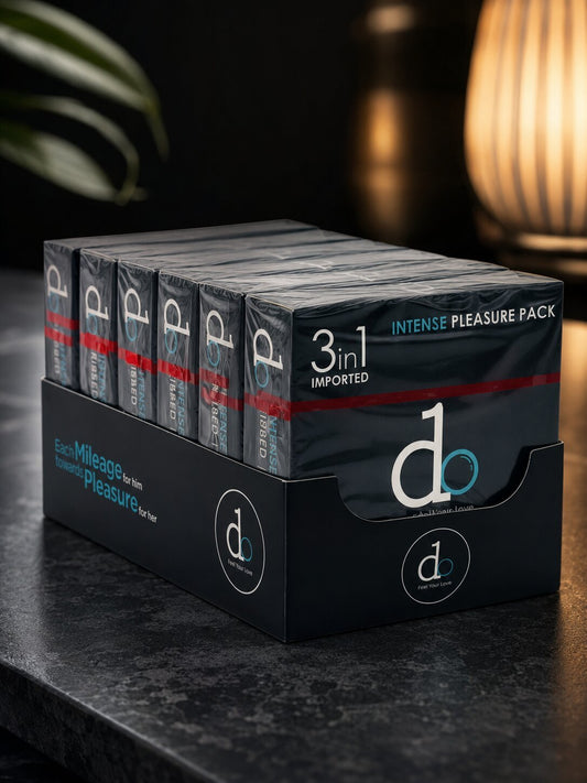 DO 3-in-1 Condoms – Pack of 18 | Ribbed, Dotted & Delay for Intense PleasureCondomswww.viga.pk