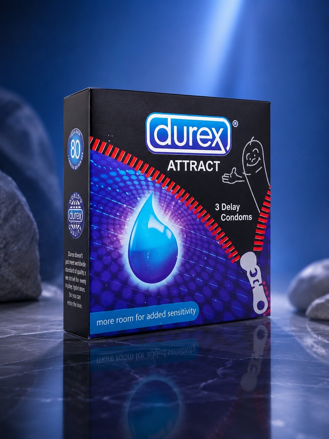 Durex Attract Delay Dotted Condoms – Pack of 3 | Long - Lasting PleasureCondomswww.viga.pk