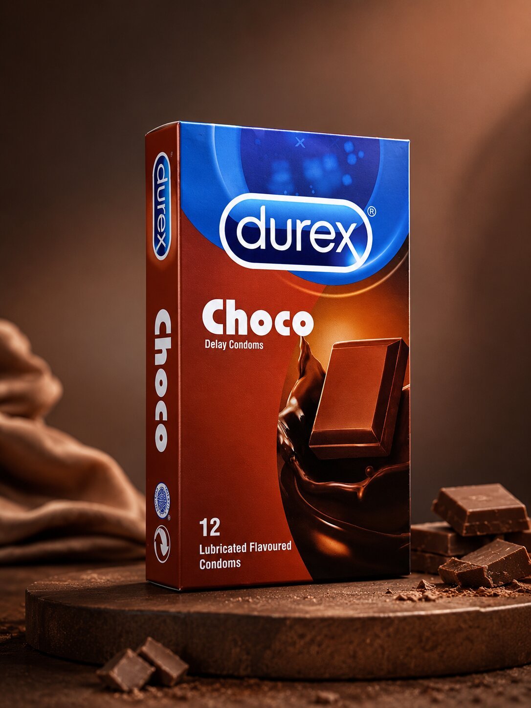 Durex Chocolate Flavoured Condoms – Pack of 12 | Lubricated & Long - LastingCondomswww.viga.pk